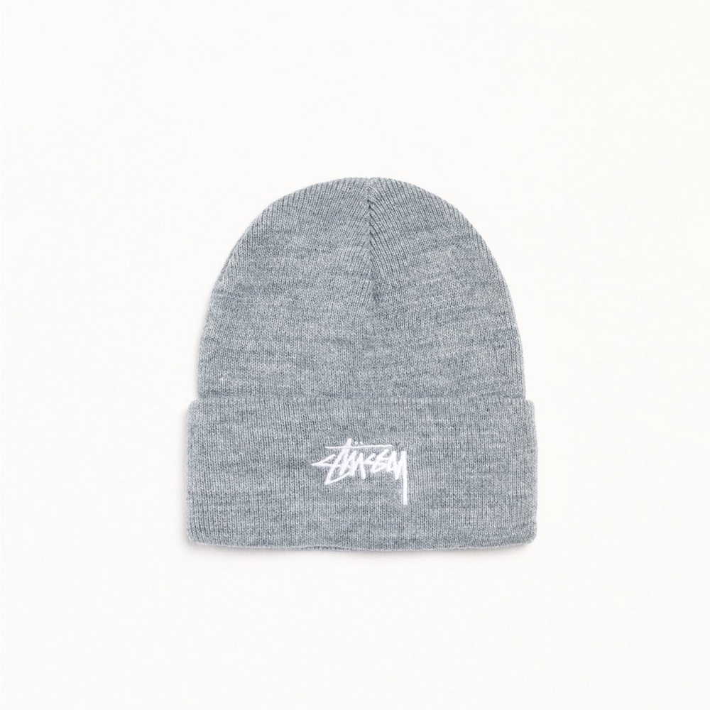 Stussy Heather Grey Cuff Beanie